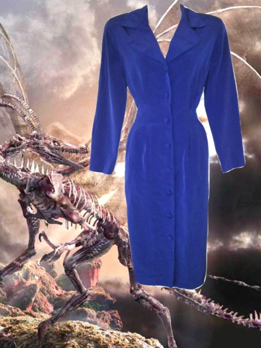1990s vintage sexy midi wiggle papell boutique dress size 6 medium